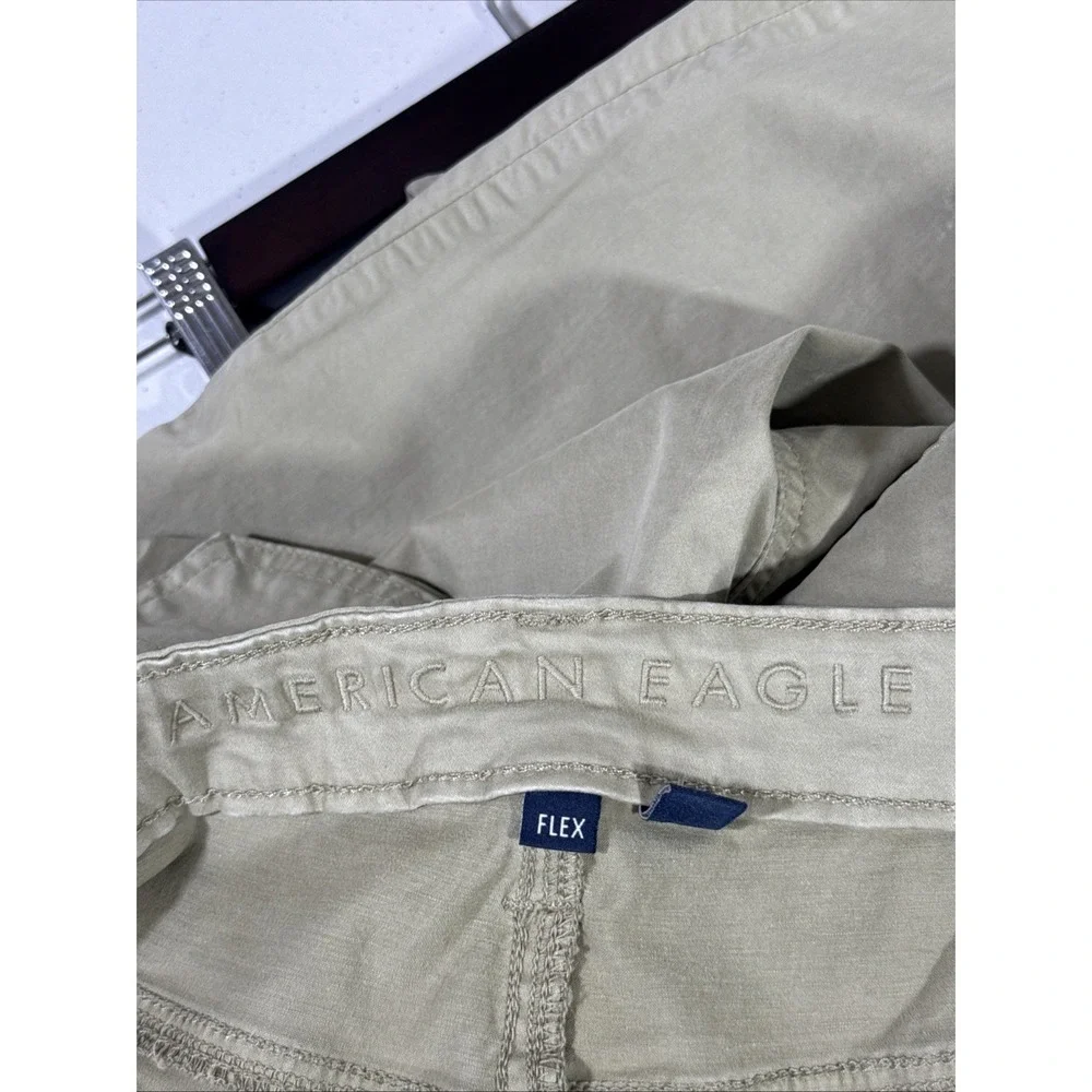 American‎ Eagle Jeans Mens Size 36x32 Beige Stretch Straight Leg Casual Office